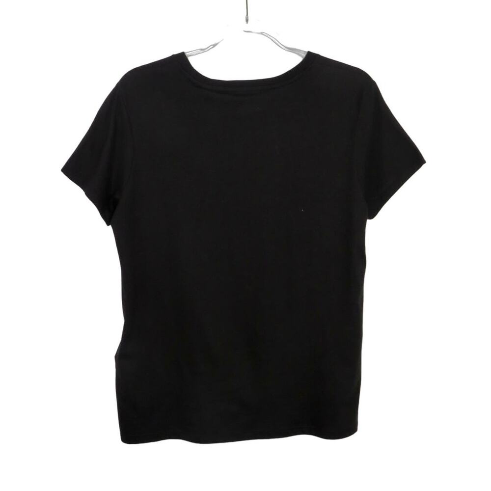 Levi's Women's Black Floral Logo Graphic Tee Graphic Crewneck T-Shirt Medium - Picture 3 of 5